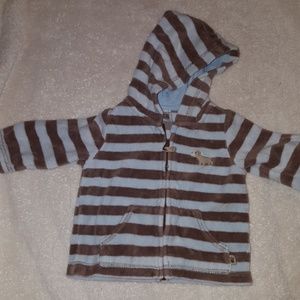 Carters zip up hoodie. Size 3 months